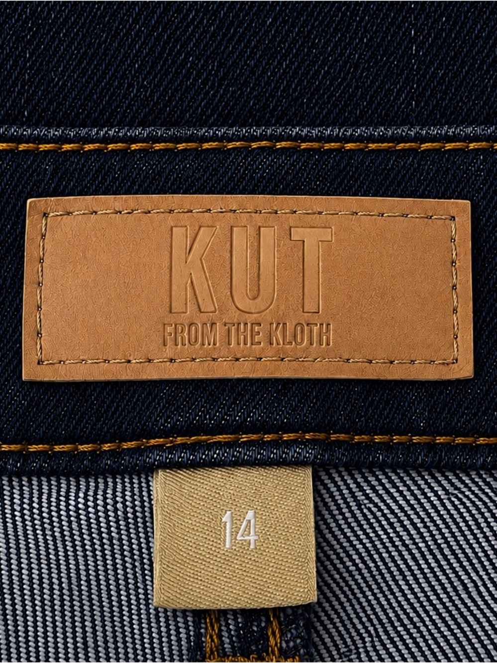 KUT from the Kloth Meg Fab AB Dark Wash Wide Leg High Rise Stretch Raw Hem Jeans - Picture 6 of 9